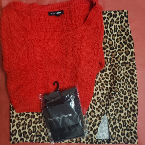 ๐HP๐ Last skirt๐ Leopard Mini, sz. Lrg. - Picture 3 of 8